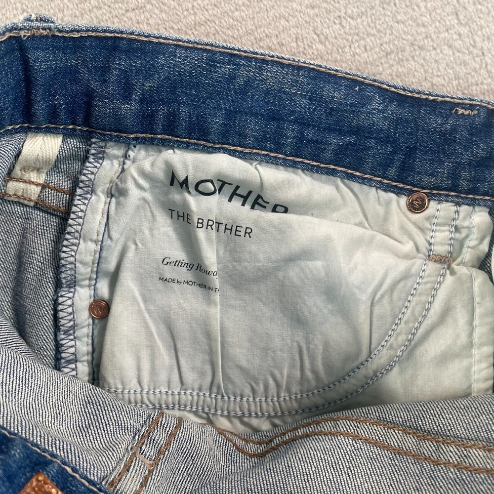 MOTHER The Brother Distressed Jeans in Getting Rowdy Women 30 (Tag 26) USA Made - Picture 4 of 14